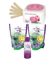 Vivet Maqya Ağda Set-izla Ağda Kazanı+bir Adet Yeşil Boncuk Ağda+spatula+ağda Sonrası Ve Masaj Yağı