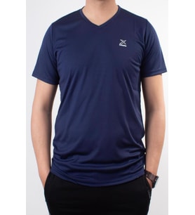 Kinetix SN-222 Neck Lacivert Günlük Erkek V Yaka Tişört