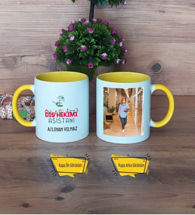 Diş Hekimi Asistanı Kupa Bardak Sarı Fotoğraflı Diş Hekimi Asistanına Hediye