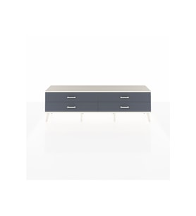 Arges TV Ünitesi 4 Çekmeceli  176x30x51 Çam-Aytaşı/Antrasit