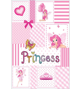 Eliana Home Baskılı, Yıkanabilir Kaymaz Taban Çocuk Halısı LNA4076-HP645 100x150 cm (Pembe)