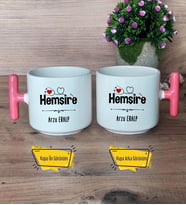 Hemşire Kupa Bardak T Pembe Kulplu Tıp Bayramı Hediyesi Hemşireler Günü Hediyesi