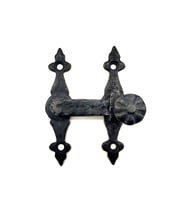 Antika Tarz Dekoratif Pirinç Kapı, Pencere Mandalı - 82x65 mm, Oksit