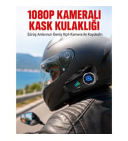 Mey İthalat® Q28 Bluetooth Kask Kulaklık 1080P Kamera Su Geçirmez Motosiklet Interkom Yeni Nesil