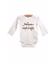 Babasının Minik Sevgilisi Sevgililer Günü Baskılı Bebek Body Zıbın