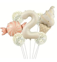 Retro Dondurma Şeker 2 Yaş Folyo Balon Set