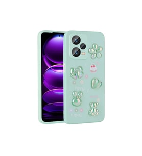 Xiaomi Redmi Note 12 4G Uyumlu Kılıf Kabartma Figürlü Parlak Zore Toys Silikon Kapak