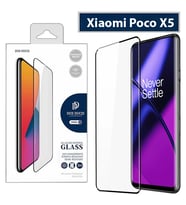 Northcity Xiaomi Poco X5 Full Kaplama 9H Temper Cam Ekran Koruyucu - Darbeye Dayanıklı Full Glue
