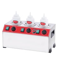 Işıkgaz Silverinox Elektrikli Üçlü Şişe Sosluk Isıtıcı - 3 Lü (Gri)