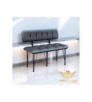 Metal Ayaklı Metal Alt Kasalı Füme Bench Bank