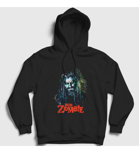 Presmono Unisex Siyah Hellbilly Deluxe Rob Zombie Kapüşonlu Sweatshirt 475277tt