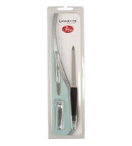 Lionesse 3Lü Manikür Seti 5112 (Cımbız+Törpü+Tırnak Makası)