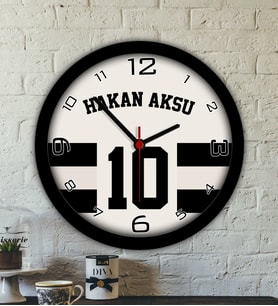BK Gift Kişiye Özel İsimli Taraftar Ahşap Duvar Saati–5, Arkadaşa Hediye, Sevgiliye Hediye, Doğum Günü Hediyesi