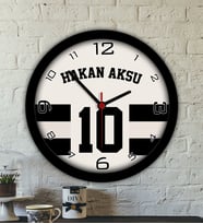 BK Gift Kişiye Özel İsimli Taraftar Ahşap Duvar Saati–5, Arkadaşa Hediye, Sevgiliye Hediye, Doğum Günü Hediyesi