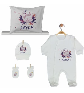 Pia Baby Gl 2201 İsme Özel Yastık Tulum Set
