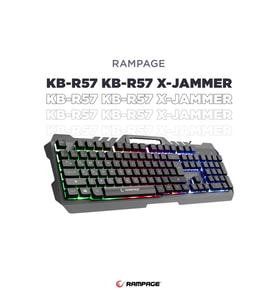 Rampage Kb-R57 X-jammer Gökkuşağı Aydınlatmalı Usb Tam Türkçe Gaming Oyuncu Klavyesi