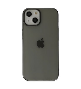 Apple İphone 14 Plus Kılıf Pc Sert Şeffaf Kapak - Siyah