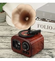 Vintage Retro Gramofon Müzik Kutusu Kurmalı Müzikli (Karışık)