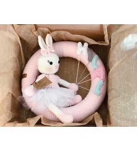 Amigurumi Tasarım Kapı Süsü (Pembe-Mavi)