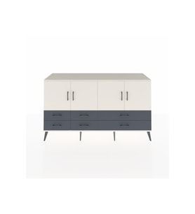 Kronos Konsol 6 Raflı 6 Çekmeceli 4 Kapaklı 176x59x99 Aytaşı-Aytaşı/Antrasit