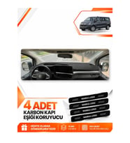 VOLKSWAGEN TRANSPORTER (2025-SONRASI) Uyumlu Ön Torpido Koruma Kılıfı Halısı - Siyah