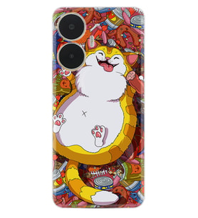 Realme C55 Kılıf Silikon Desen Özel Seri Tombul Kedi 1739
