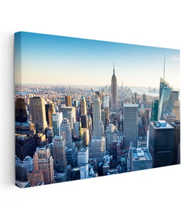 Kanvas Tablo New York Empire State ve Binalar Şehir Mimari Tablo Ev Ofis Duvar Dekoru