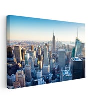 Kanvas Tablo New York Empire State ve Binalar Şehir Mimari Tablo Ev Ofis Duvar Dekoru