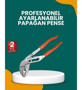 Çelik Alaşımlı Ayarlı Papağan Pense Yalıtımlı Sap