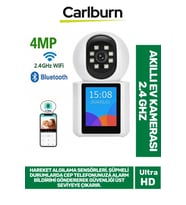 2.8 inç IPS Ekranlı Çift Taraflı Seslendirme Hareket Algılama 4MP Lens 2.4 GHz Akıllı Ev Kamerası