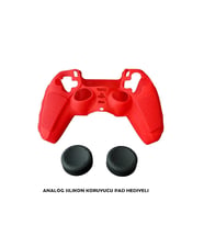 PS5 DualSense İçin Premium Silikon Kılıf & 1 Çift Analog Koruyucu Set Hediyeli – Oyuncu Serisi Ultra Kalite
