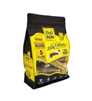 Delibon Deri Pres Kemik Köpek Ödülü Small Naturel 12 Cm 25 Adet
