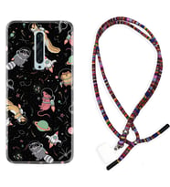 Oppo Reno 2Z 4 Lite 4 Pro 5 6 7 A31 Kılıf Boyun Asklı Rasta Silikon Planet Animals 1771
