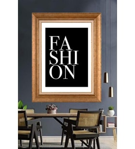 Altın Varaklı  Çerçeveli Paspartulu Tablo uu1121 (Gold)