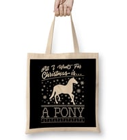 All I Want For Christmas Is A Pony Knit Pattern Bez Çanta Uzun Saplı