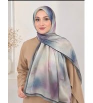 Luissa Soft Şal Bahar Desen Gri Pudra