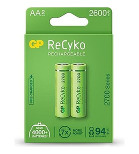 Gp 2600 Mah R6 AA Şarjlı Kalem Pil 2 Li Paket Şarj Edilebilir Pil