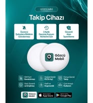Gözcü Mobil Mini IOS Android Uyumlu Airtag Anlık Geçmişe Dönük Konum GPS Araç Motor Çocuk Akıllı Gizli Takip Cihazı (5-10 Dakika Aralıklı Sinyal Alır) (Beyaz)