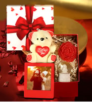 SEVGİLİLER GÜNÜNE ÖZEL Kişiye Özel İnstagram Çerçeve & Büyük Ayıcık Anahtarlık & Melek Kar Küre & Dekoratif Mum &  Hediye Seti
