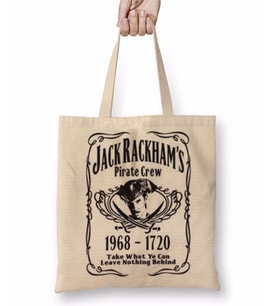 Black Sails Jack Rackham's Bez Çanta Uzun Saplı
