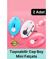 Çok Amaçlı Taşınabilir Cep ve Çanta Mini Falçata Maket Bıçağı Ultra Keskin Anahtarlıklı Çelik