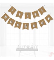 İyiki Doğdun Kraft Karton Yazı, Gümüş Baskılı (STD)
