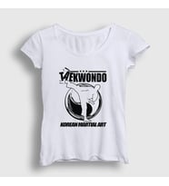 Presmono Kadın Beyaz Kick Taekwondo Ufc Mma Tekvando T-Shirt 497978tt (Beyaz)