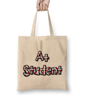 A Plus Student Cute A+ Student Awesome Honor Roll Student School Bez Çanta Uzun Saplı