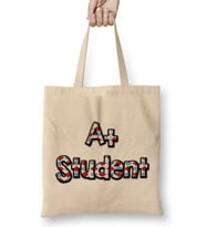 A Plus Student Cute A+ Student Awesome Honor Roll Student School Bez Çanta Uzun Saplı