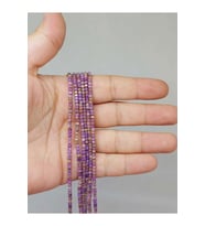 Bileklik Boy Lepidolit Taşı Küp Şekilli Dizi 2mm (51148) Yarım Dizi (17CM UZUNLUĞUNDADIR)