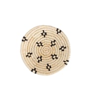 Koza Home Meander Dekoratif Siyah Desenli Bambu Duvar Tabağı 30cm 8993