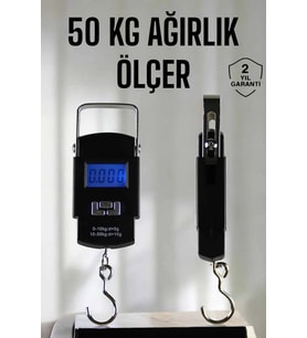 Mey İthalat® Ağırlık Ölçer 50 Kg El Terazisi El Kantarı Pilli Led Ekran