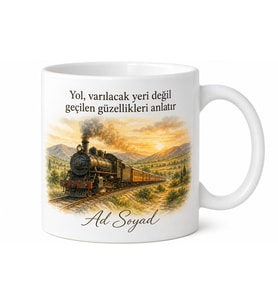 Anadolu Tren Yolculuğu Temalı Kupa Bardak Nostaljik Hediye