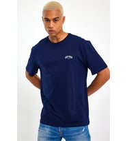 Erkek Bisiklet Yaka  New York Baskılı Tshirt SPR25TS29 (Lacivert)